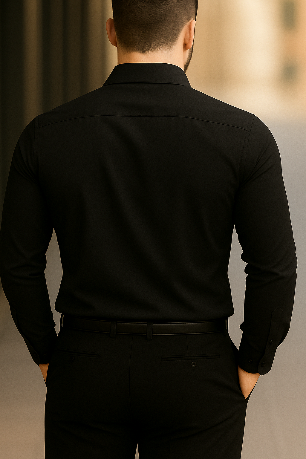 Solid Formal Shirts For Mens - Black & Grey - Pack Of 2 Shirts