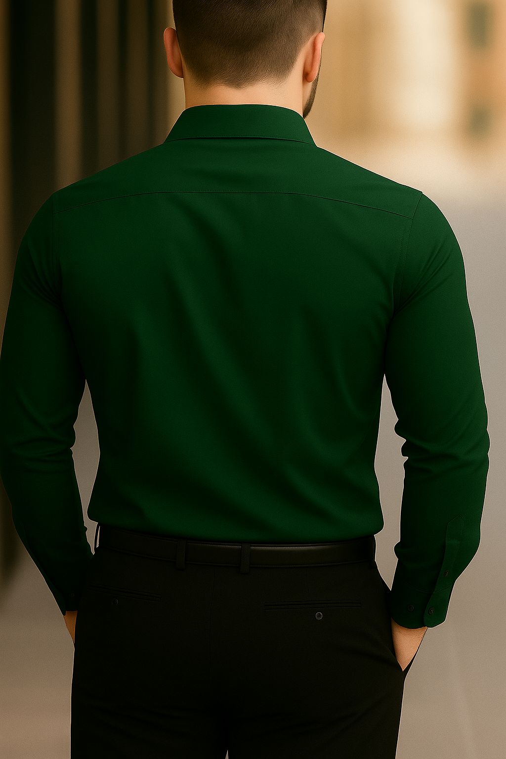 Solid Formal Shirts For Mens - White & Green - Pack Of 2 Shirts