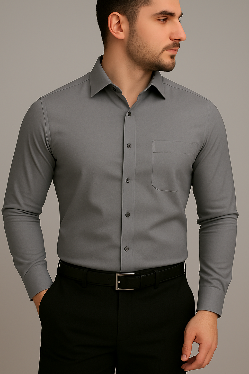 Solid Formal Shirts For Mens - Maroon & Grey - Pack Of 2 Shirts