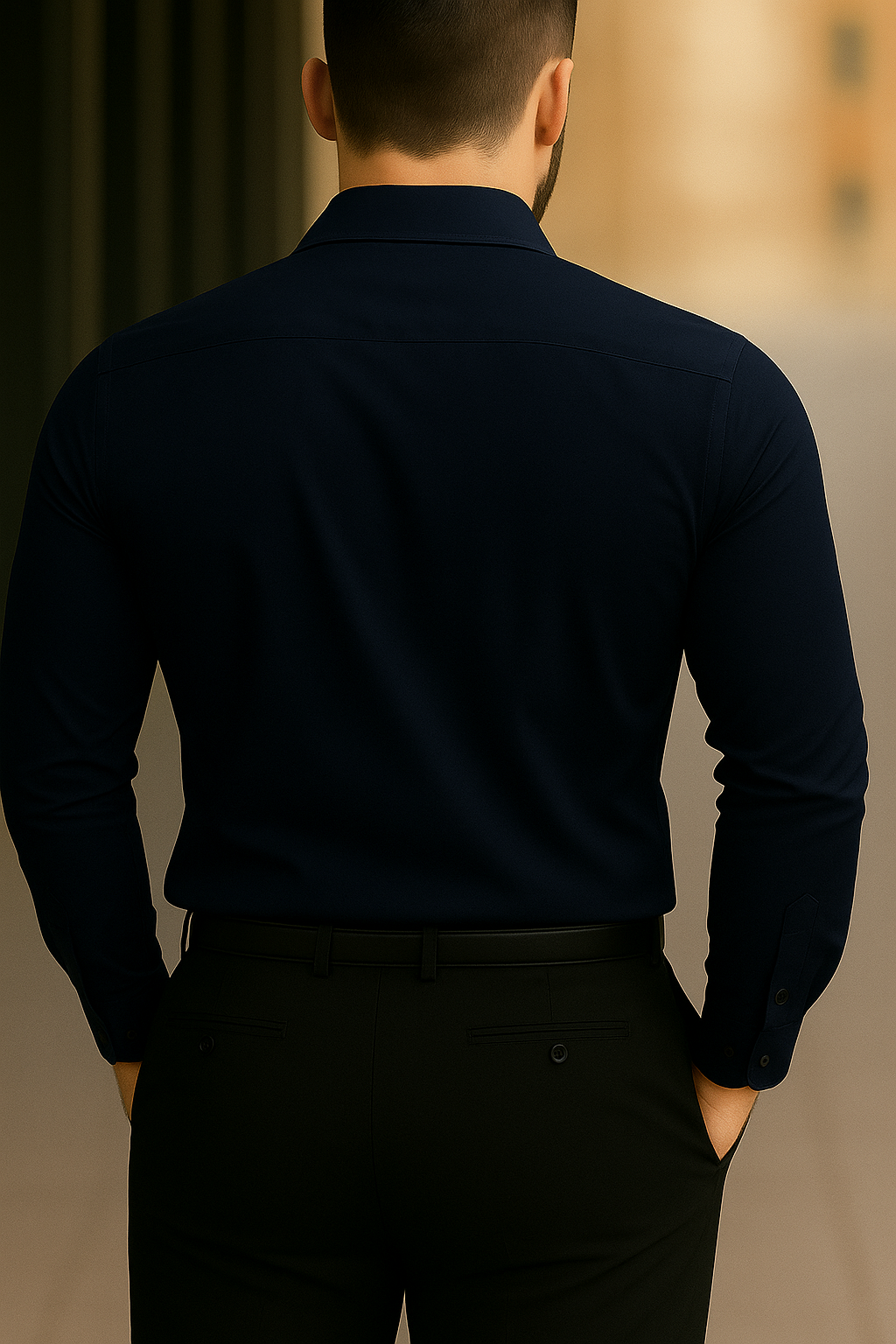 Solid Formal Shirts For Mens - Navy & Pink - Pack Of 2 Shirts