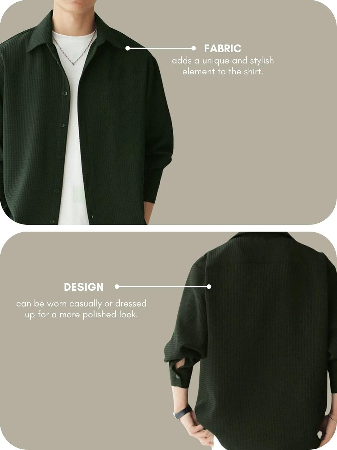 Casual Stylish Polycotton Relaxed Fit Formal Shirt | Relaxed Fit Textured Shirt For Mens