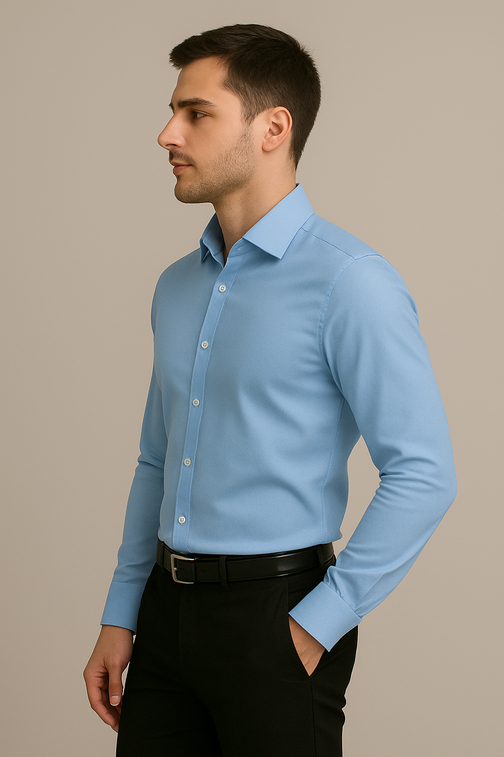 Solid Formal Shirts For Mens - Navy & Sky Blue - Pack Of 2 Shirts