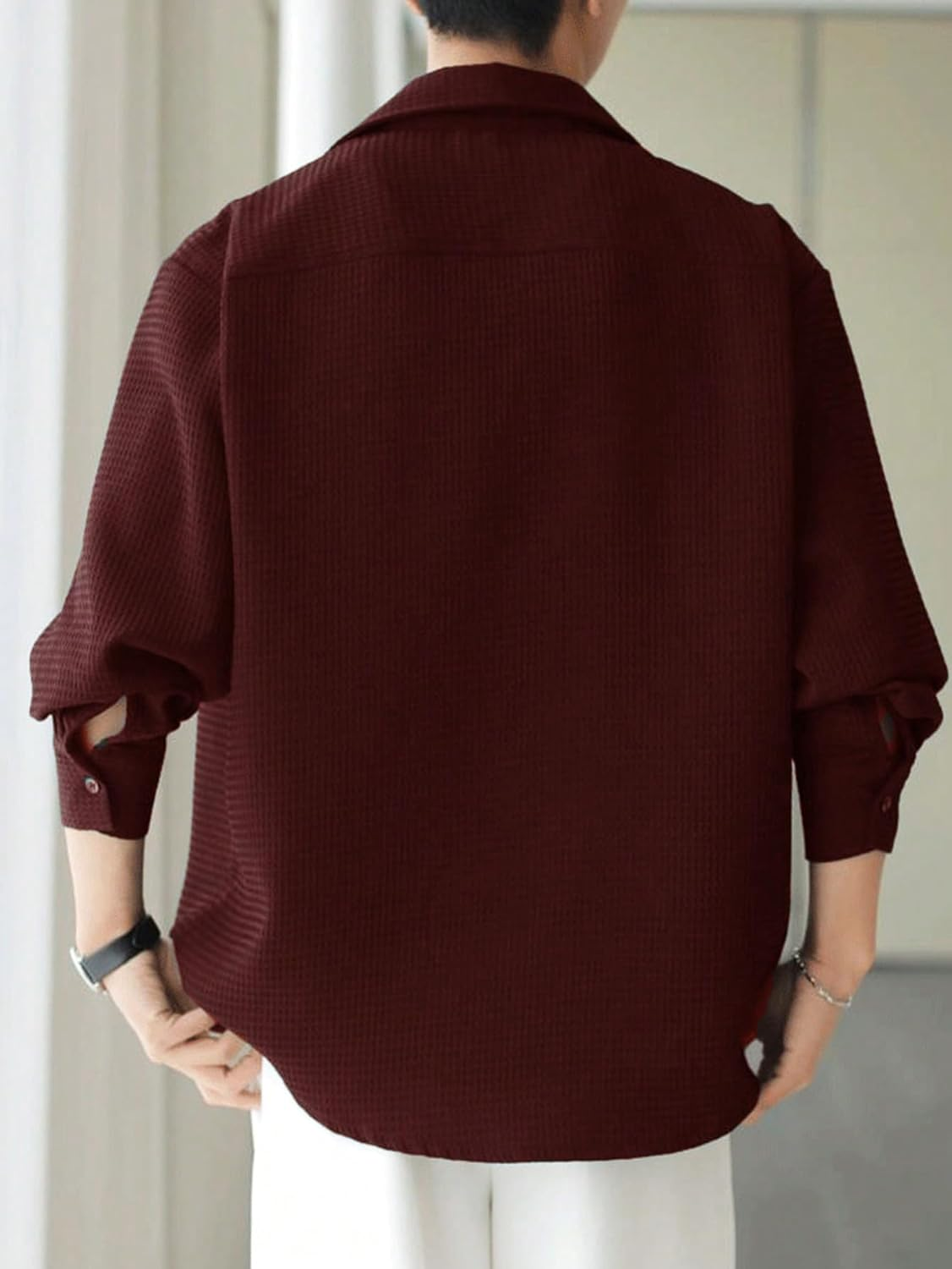 Casual Stylish Polycotton Relaxed Fit Formal Shirt  | Relaxed Fit Textured Shirt