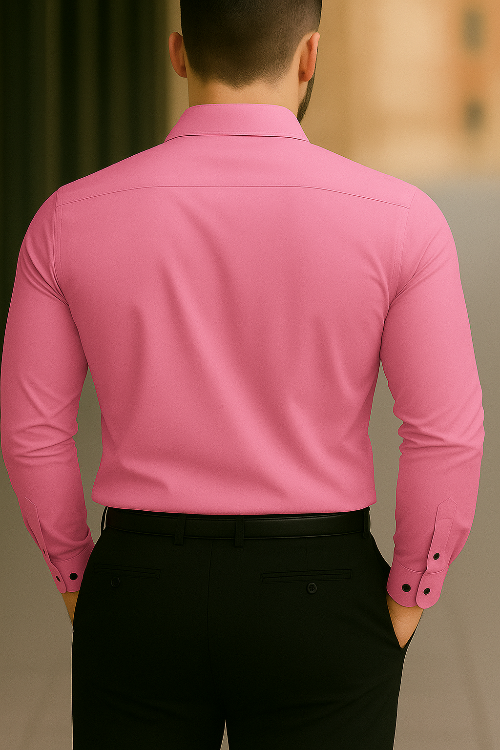 Solid Formal Shirts For Mens - Navy & Pink - Pack Of 2 Shirts