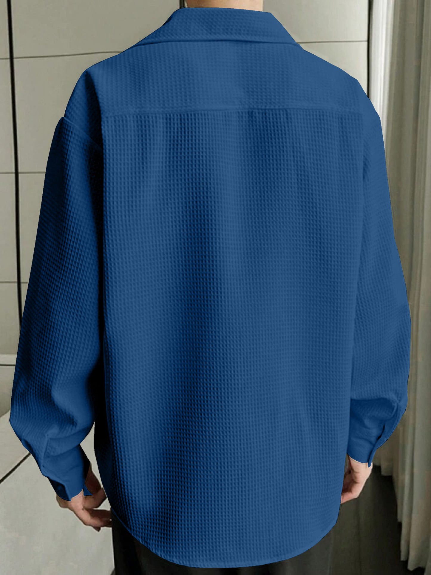 Casual Stylish Relaxed Fit Textured Shirt For Mens