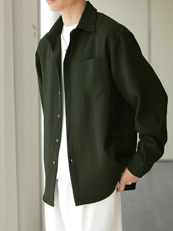 Casual Stylish Polycotton Relaxed Fit Formal Shirt  | Relaxed Fit Textured Shirt For Mens