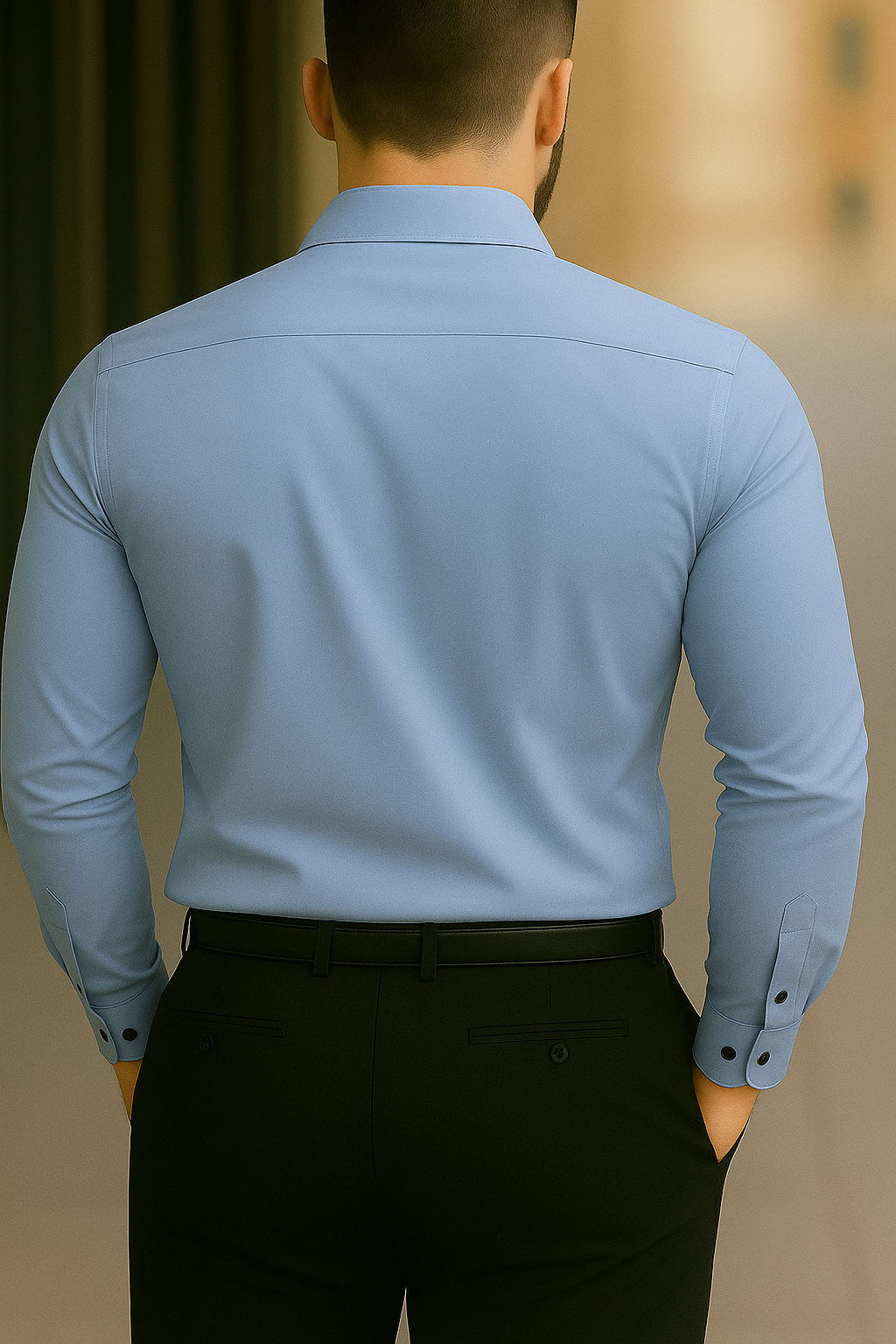 Solid Formal Shirts For Mens - White & Sky Blue - Pack Of 2 Shirts