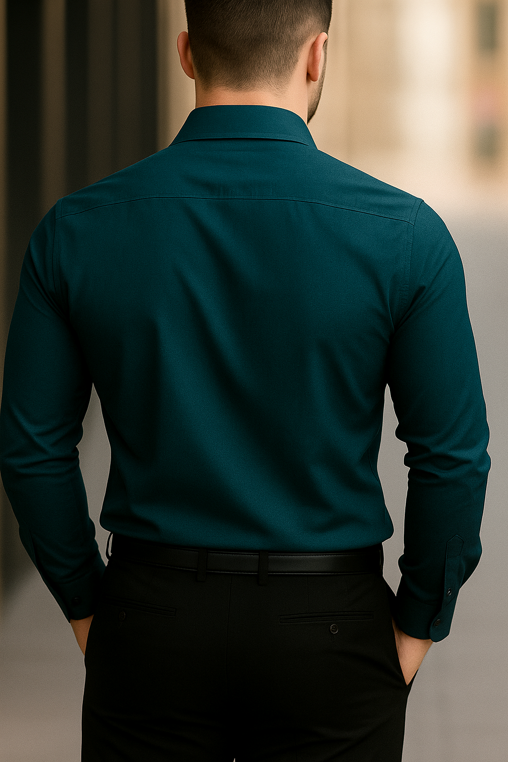 Solid Formal Shirts For Mens - Navy & Teal Blue - Pack Of 2 Shirts